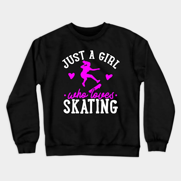 Skating Skater Skate Lover Crewneck Sweatshirt by CreativeGiftShop